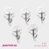 Hooks of self -adhesive deed "clover", 5 pcs, white color