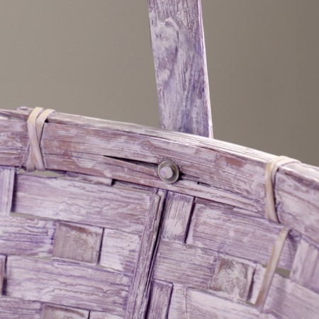 Wicker basket, 26x12/30 cm, bamboo, lilac, pink, mix-2