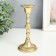 Polystone candlestick for 1 candle "Callisto" gold 15.5x7x7 cm