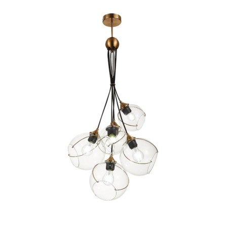 Suspended EVOLUCE lamp. Sle103103-06. Satturo. 6x60 watts, E27, 35x35 cm, golden color-8