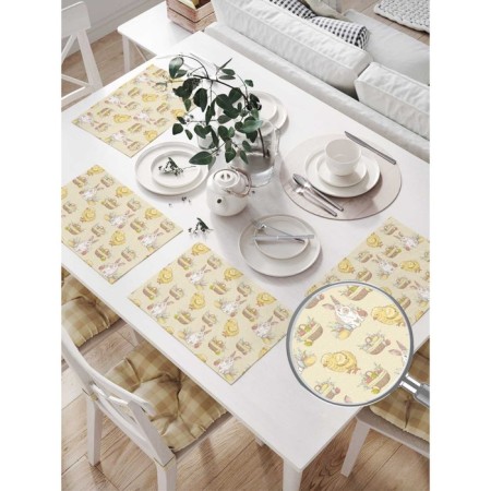 Set of napkins for setting the table "Easter time", rectangular, size 32x46 cm, 4 pcs-1