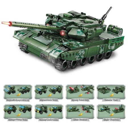 Designer military zone "Battle Transport", 8 types, mix-9