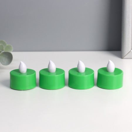 LED candles, nightlines Led Risalux "graffiti" set of 4 pcs., Green, RGB, 3.5 × 3.5 × 4 cm-1