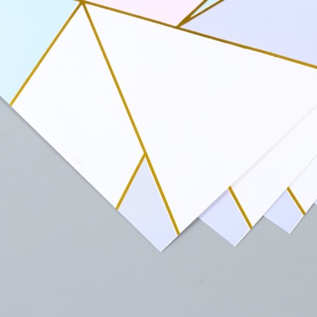 Scrapbooking paper gold "Triangles" density 180 g 30.5x32 cm-2