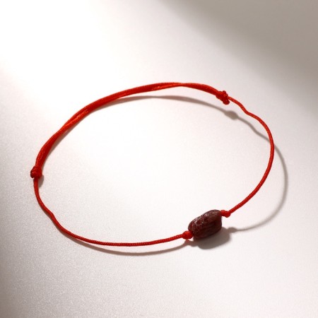 Bracelet of desires "tourmaline" on a red thread, the length is regulated-1