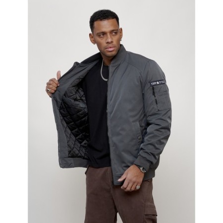 Male bomber, size 56, dark gray color-3