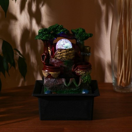Fountain "Wicker baskets under the tree" 16x13x22 cm (with backlight)-2