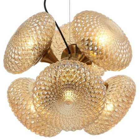 Hungry chandelier Roxie 6xg9 LED 5W, size 36.5x36.5x40-150 cm, bronze color-1