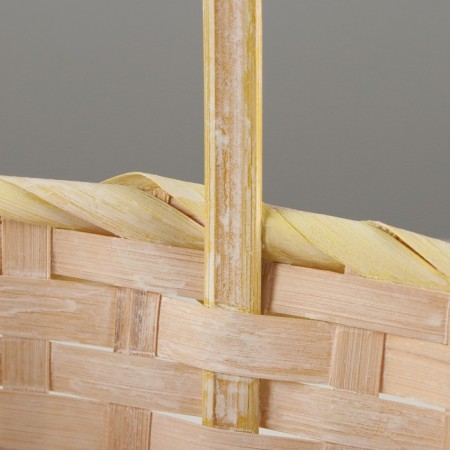 A set of wicker baskets, D16x10/31 cm, D19x10/32 cm, d21x11/36 cm, 3 pcs, yellow, bamboo-3