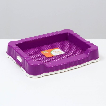 High -side dog toilet, 47 x 36 x 7 cm, purple