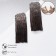 Hanging earrings with rhinestones "Waterfall" gradient, soft square, white-gray color in gold, 5.7 cm