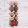 Set of balls plastic D-5 cm, 10 pcs "Disco Mix" brown