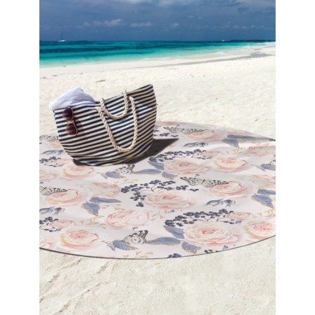 Pareo and beach rug "Tender composition", d = 150 cm-2