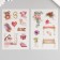 Stick Paper "Romance for two" set 6 sheets 18.6x10 cm