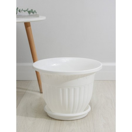 Pot with the Podon "Lausanne", 11 l, the color is white