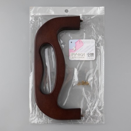 The handle-farmoir is wooden, on magnets, with mount, 27 × 12 × 2.5 cm, brown color-6
