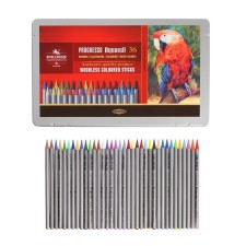 Pencils of watercolor set of 36 colors, whole graphite Koh-I-Noor Progresso Aquarell, in a metal pencil case