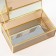 Casket Glass with a metal frame "Butterfly" rectangle caramel 12.3x20x8.3 cm