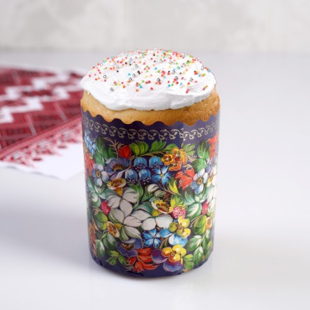 Paper form for Easter cake "Zhostovo" 70 x 85 mm