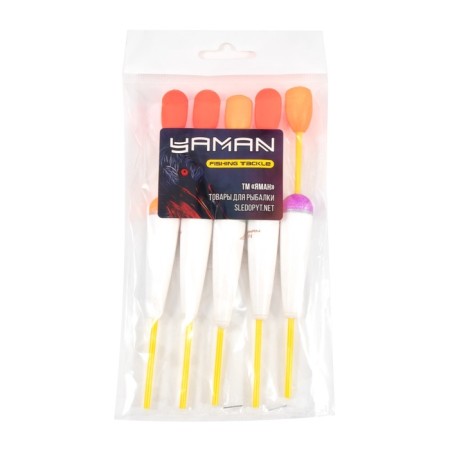 Flot of Yaman "cone" through with a boss, polystyrene, 3.1 g, color mixt. 5 pcs.-3