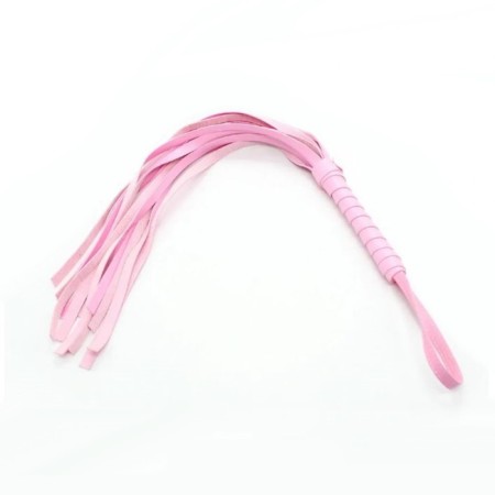 Leather whip, 55 cm, pink-1