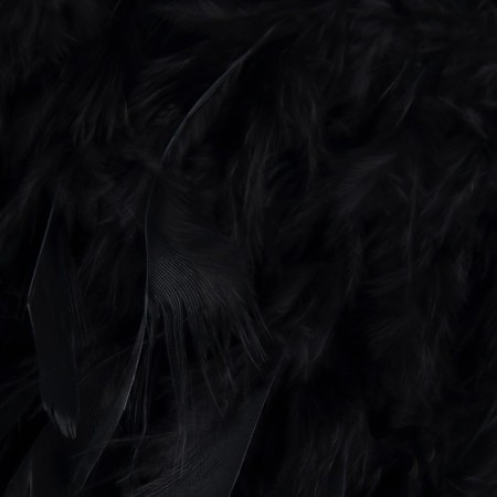Tesma with feathers turkey, 13-17 cm, 5 ± 0.5 m, black color-3