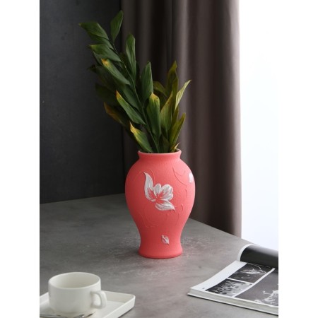 VAZA table "charm", 24cm. velvet, pink