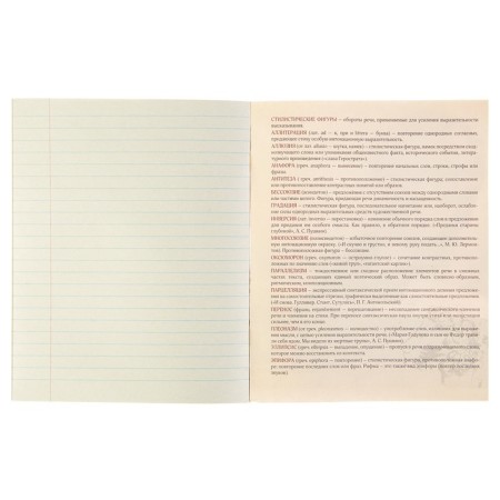 Subject Calligrata "Black-White", 48 sheets in the line of literature, with reference material, cover covered paper, block No. 2, whitewash 75% (gray sheets)-2