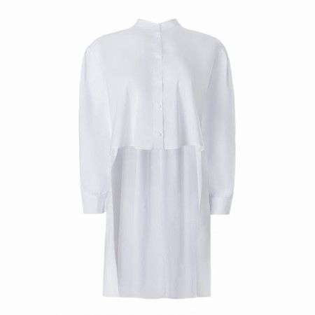 Women's blouse with a collar stand Minaku: Casual Collection Color White, p. 42-5