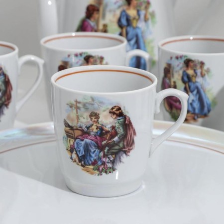 Tea set "Madonna", 8 objects: kettle 1.75 l, dish d = 30 cm, 6 mugs 400 ml-1