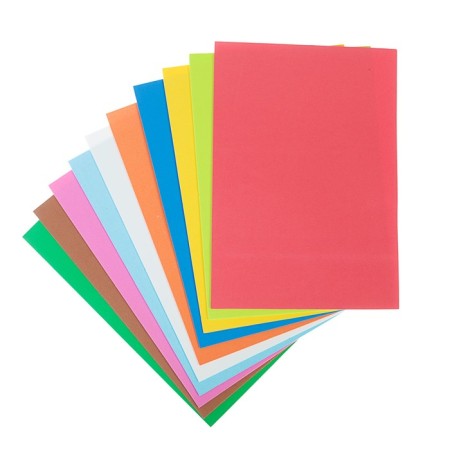 Foamiran colored, A4, 2 mm, Devente set, 10 sheets x 10 colors-1