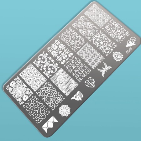 Stamping disk Metal "soft lace", 12 × 6 cm-2