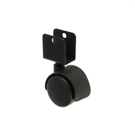 Furniture wheel, d = 40 mm, with an U-shaped mount, without a brake