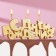 Set of candles on skewers "Happy Birthday", gold, 5.3 cm