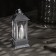 LED figure “Silver Lantern with candles” 5.5 × 13 × 5.5 cm, plastic, batteries AG13x3, glow warm white