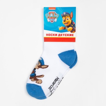 Socks PAW Patrol "Gonchik", white color, 18-20 cm-4