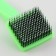 Pucker -plastic purel with rounded teeth, small, 6 x 13.5 cm, green