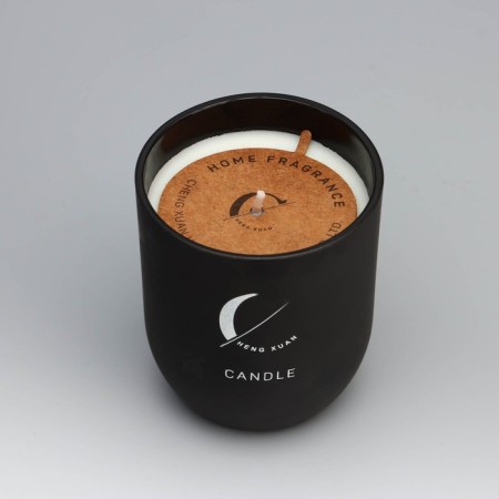 Aromatic candle "Home Fragrance", cologne, black, 7x8 cm-6