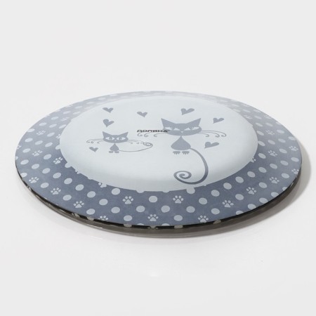 Plate Glass Dessert shade "cats", d = 20 cm-2