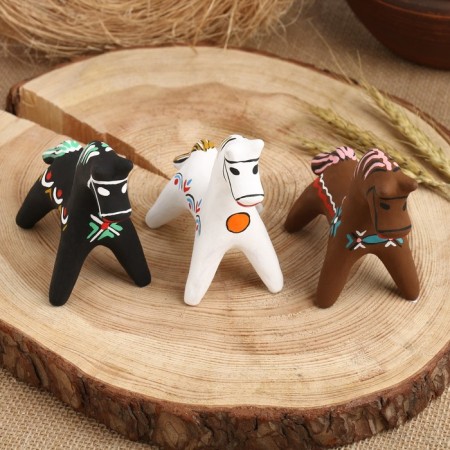 Souvenir "horse", Kargopol toy, mix-3