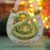 New Year. Souvenir-sloping "Snake of good luck", green, enamel, rhinestones