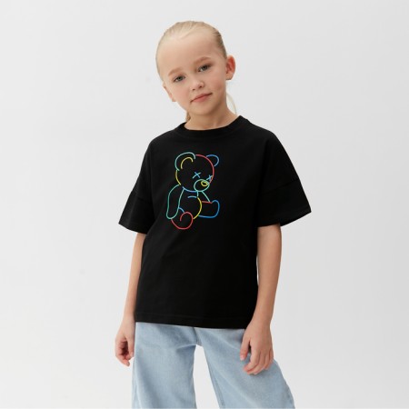 Children's Minaku T -shirt "Gummy Bear", black color, height 110 cm