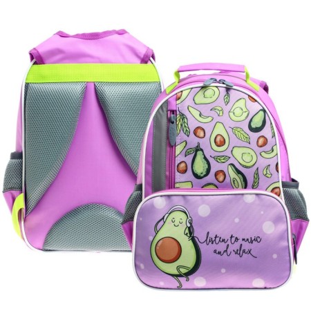 School backpack, 37 x 26 x 13 cm, ergonomic back, calligrata orth "avocado"-5