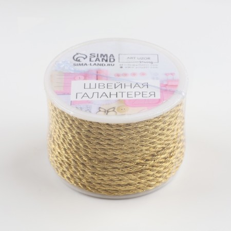 Thread for weaving, d = 4 mm, 15 ± 1 m, gold color-4
