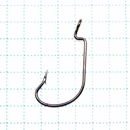 KOI Offseet Worm hook, size 2 int, BN color, offset 10 pcs.