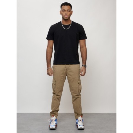 Cargo jeans men, size 44-46, beige color-4