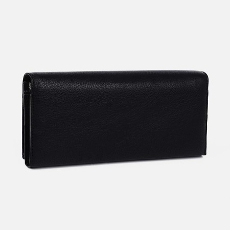 Women's wallet on magnets, black color-1