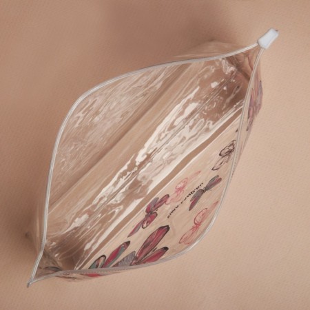 Cosmetic bag from transparent PVC 21 x2 x14 cm "butterflies"-3