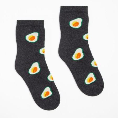Women's socks "avocado", gray color, size 23-25-1