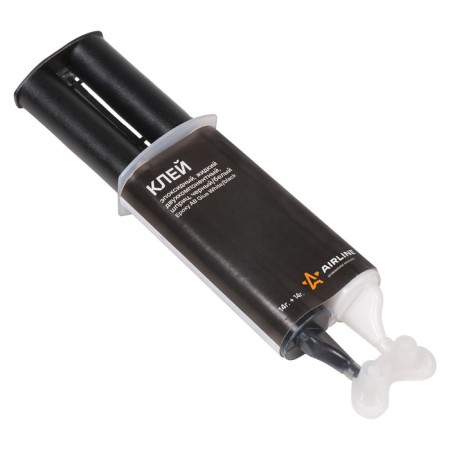 Epoxy Airline glue, two -component liquid, syringe, black/white, 2x14 g-1